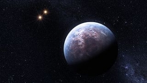 Gliese 667 Cb и две звезды системы в представлении художника (wikipedia.org)