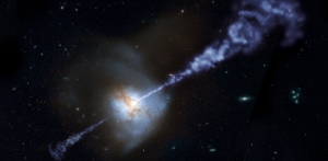Обработанное изображение галактики Arp 220 с активным ядром (nasa.gov) Обработанное изображение галактики Arp 220 с активным ядром (nasa.gov)