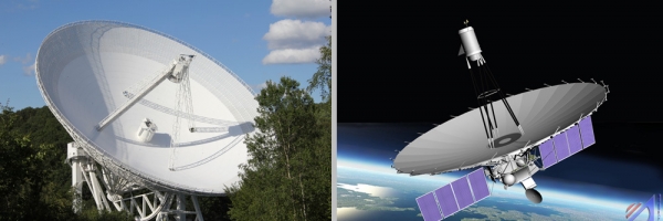 Телескоп Эффельсберга и Спектр-Р (mpg.de) Телескоп Эффельсберга и Спектр-Р (mpg.de)