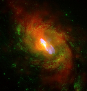Галактика NGC 1068 с активной дырой в центре (cfa.harvard.edu) Галактика NGC 1068 с активной дырой в центре (cfa.harvard.edu)