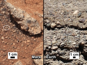 Гравий на Марсе и на Земле (nasa.gov) Гравий на Марсе и на Земле (nasa.gov)
