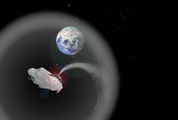 Примерно так это будет выглядеть со стороны Солнца (space.com) Примерно так это будет выглядеть со стороны Солнца (space.com)
