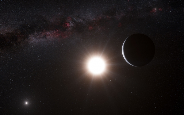 Рисунок планеты в системе Альфы Центавра (eso.org) Рисунок планеты в системе Альфы Центавра (eso.org)