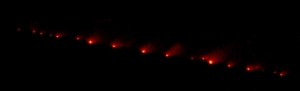 Снимок фрагментов кометы еще вдали от Юпитера (wikipedia.org)