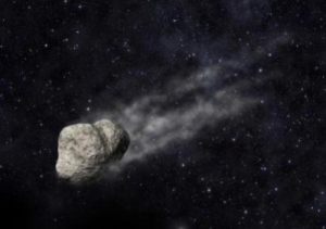 Рисунок астероида с хвостом (sciencedaily.com) Рисунок астероида с хвостом (sciencedaily.com)