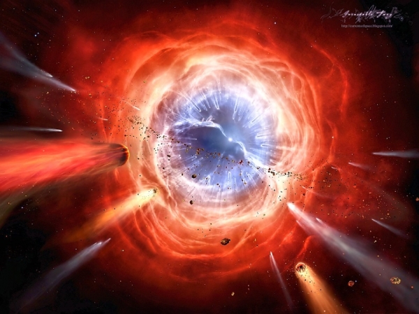 Рисунок рождения туманности, поглощающей планеты (universetoday.com) Рисунок рождения туманности, поглощающей планеты (universetoday.com)