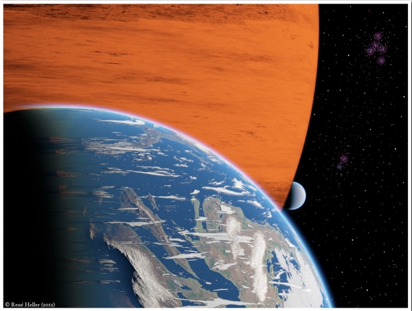 Рисунок обитаемой луны около газового гиганта (space.com)