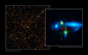 Сталкивающиеся галактики HXMM01 (esa.int)