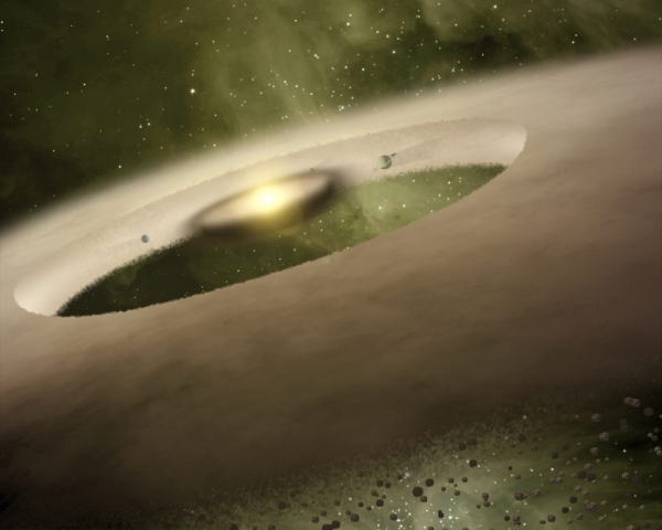 Рисунок ранней звездной системы (uchicago.edu)