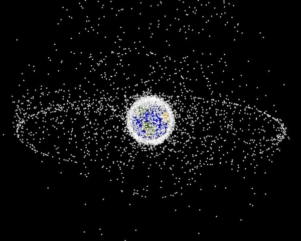 Распределение мусора по орбитам (wikipedia.org)