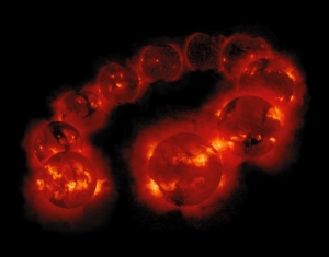 Средняя активность поверхности Солнца с 1991 по 2001 годы (universetoday.com) Средняя активность поверхности Солнца с 1991 по 2001 годы (universetoday.com)