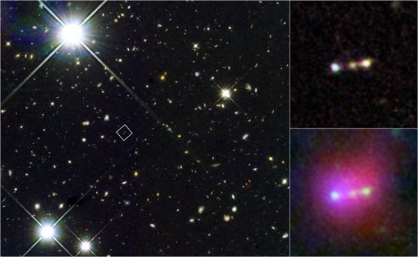 Три молодые галактики (nrao.edu) Три молодые галактики (nrao.edu)