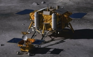 Рисунок спускаемого модуля и лунохода (space.com)