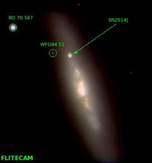 Полученный снимок сверхновой (universetoday.com)
