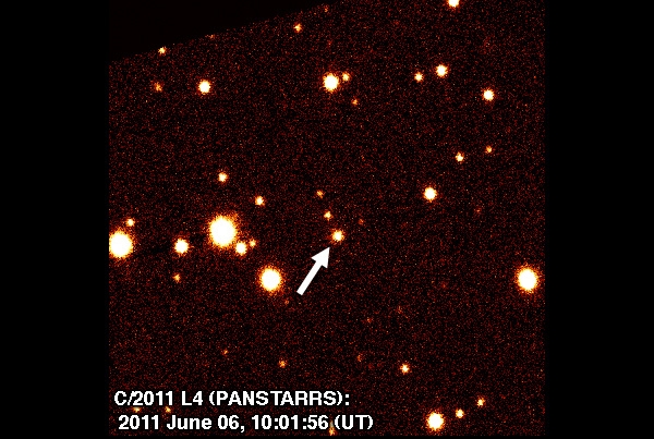Изображение новой кометы, полученное телескопом Pan-STARRS P1 (space.com)