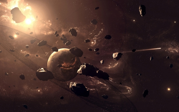взгляд художника на скопление астероидов (spaceon.ru)