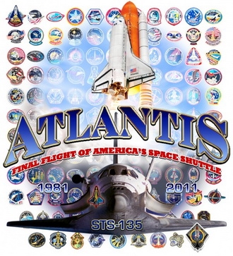 Сувенирная продукция к прощанию с «Atlantis» (Изображение — wordpress.com)