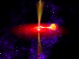 Взгляд художника на черную дыру и кормящую ее звезду (nasa.gov) Взгляд художника на черную дыру и