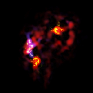 Галактики Антенн. Изображение составлено только из данных ALMA (eso.org) Галактики Антенн. Изображение составлено только из данных ALMA (eso.org)