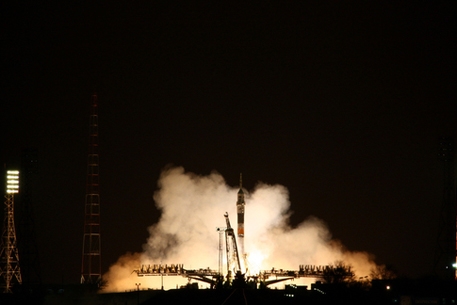 «Союз-ФГ». Старт с Байконура (Фото — roscosmos) «Союз-ФГ». Старт с Байконура (Фото — roscosmos)