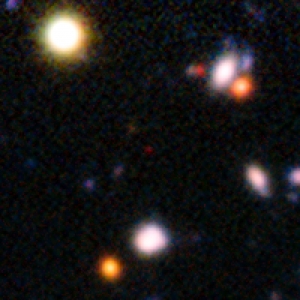 Галактика через 800 миллионов лет после Большого взрыва (eso.org)