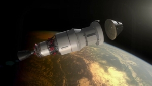 Капсула Орион в космосе: спускаемый модуль отделяется от аппарата (space.com) Капсула Орион в космосе: спускаемый модуль отделяется от аппарата (space.com)