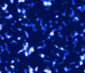 Пример полученного изображения темной материи (белый цвет) (ed.ac.uk)